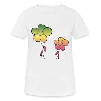 blume blumen - Frauen T-Shirt atmungsaktiv - Weiß - Vorne - AI Model Female 172 dark (172cm)
