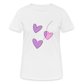cœurs de cœur - T-shirt respirant Femme - blanc - Devant - AI Model Female 172 dark (172cm)