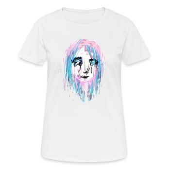 pleurs abstraits - T-shirt respirant Femme - blanc - Devant - AI Model Female 172 dark (172cm)