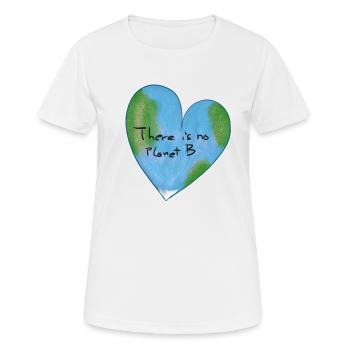 climate change heart climate protection - Women's Breathable T-Shirt - white - Front - AI Model Female 172 dark (172cm)