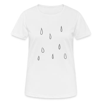 modèle d’eau de pluie le temps laisse tomber des larmes larmes - T-shirt respirant Femme - blanc - Devant - AI Model Female 172 dark (172cm)