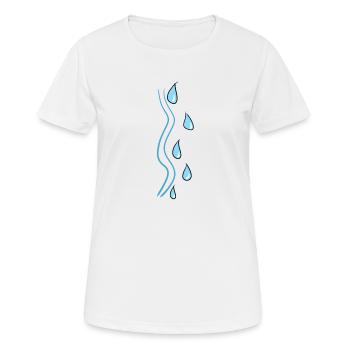 symbole de trait d’eau de goutte de ligne - T-shirt respirant Femme - blanc - Devant - AI Model Female 172 dark (172cm)