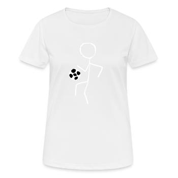 fußball ball sport sportler - Frauen T-Shirt atmungsaktiv - Weiß - Vorne - AI Model Female 172 dark (172cm)