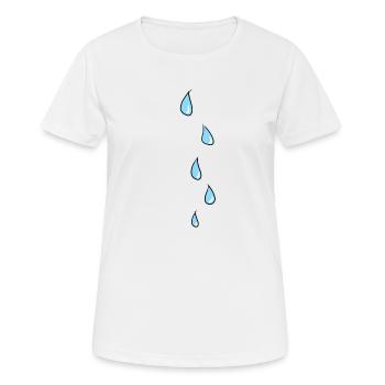 eau de nuage de pluie - T-shirt respirant Femme - blanc - Devant - AI Model Female 172 dark (172cm)
