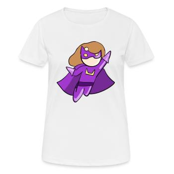 femme super-héroïne méchant méchant héroïne héroïne - T-shirt respirant Femme - blanc - Devant - AI Model Female 172 dark (172cm)