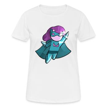femme super-héroïne méchant méchant héroïne héroïne - T-shirt respirant Femme - blanc - Devant - AI Model Female 172 dark (172cm)