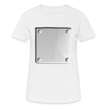 surface métallique clou forme carré carrée - T-shirt respirant Femme - blanc - Devant - AI Model Female 172 dark (172cm)