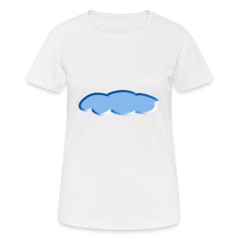 blaue Wolke symbol himmel - Frauen T-Shirt atmungsaktiv - Weiß - Vorne - AI Model Female 172 dark (172cm)