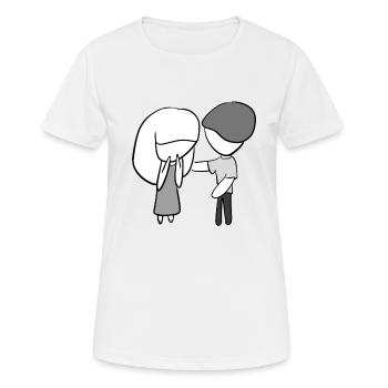 trösten helfen menschen vertrauen zusammenhalt - Frauen T-Shirt atmungsaktiv - Weiß - Vorne - AI Model Female 172 dark (172cm)