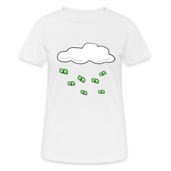 Argent pluie nuage ciel richesse - T-shirt respirant Femme - blanc - Devant - AI Model Female 172 dark (172cm)