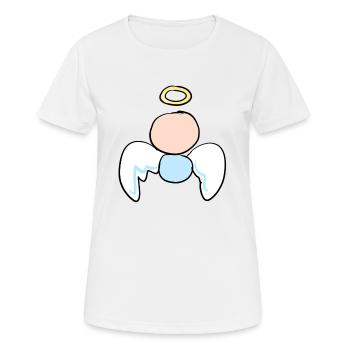 small angel symbol cartoon protector - Women's Breathable T-Shirt - white - Front - AI Model Female 172 dark (172cm)