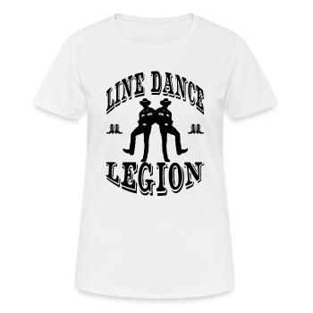 Line Dance Legion Linedancing Club Shirt - Frauen T-Shirt atmungsaktiv - Weiß - Vorne - AI Model Female 172 dark (172cm)
