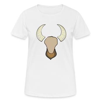 tier widder bulle hörner symbol - Frauen T-Shirt atmungsaktiv - Weiß - Vorne - AI Model Female 172 dark (172cm)