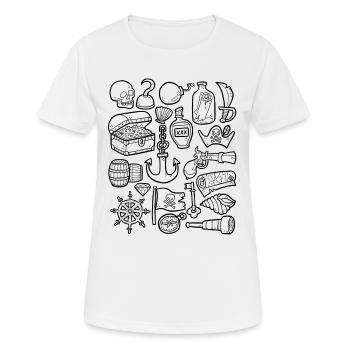 Pirates - Women's Breathable T-Shirt - white - Front - AI Model Female 172 dark (172cm)