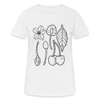Cherries - Women's Breathable T-Shirt - white - Front - AI Model Female 172 dark (172cm)