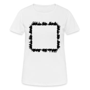 herbe carrée à cadre carré - T-shirt respirant Femme - blanc - Devant - AI Model Female 172 dark (172cm)