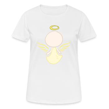 Symbole d’ange Protecteur Homme - T-shirt respirant Femme - blanc - Devant - AI Model Female 172 dark (172cm)