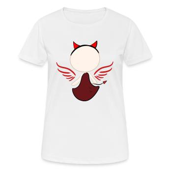 symbole du diable rouge homme - T-shirt respirant Femme - blanc - Devant - AI Model Female 172 dark (172cm)