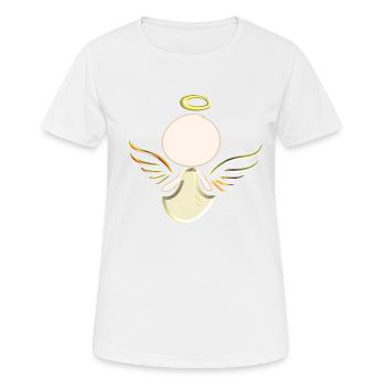 Golden angel symbol protector symbol glitter - Women's Breathable T-Shirt - white - Front - AI Model Female 172 dark (172cm)