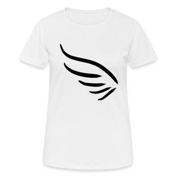Symbole de l’aile voler sombre - T-shirt respirant Femme - blanc - Devant - AI Model Female 172 dark (172cm)