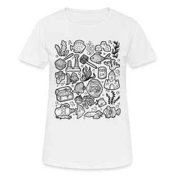 Aquarium - T-shirt respirant Femme - blanc - Devant - AI Model Female 172 dark (172cm)