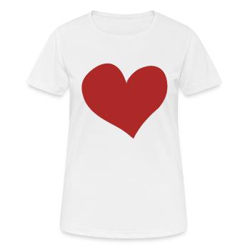 rotes Herz Symbol rot Liebe - Frauen T-Shirt atmungsaktiv - Weiß - Vorne - AI Model Female 172 dark (172cm)
