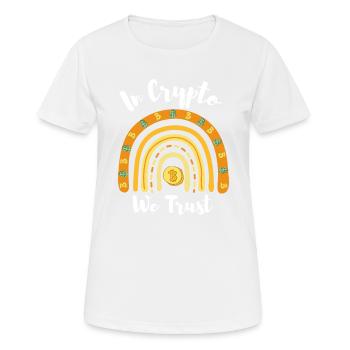 In Crypto We Trust Bohemian Rainbow Shirt - Women's Breathable T-Shirt - white - Front - AI Model Female 172 dark (172cm)