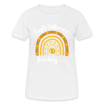 Crypto Millionaire Loading Bohemian Rainbow Shirt - Women's Breathable T-Shirt - white - Front - AI Model Female 172 dark (172cm)