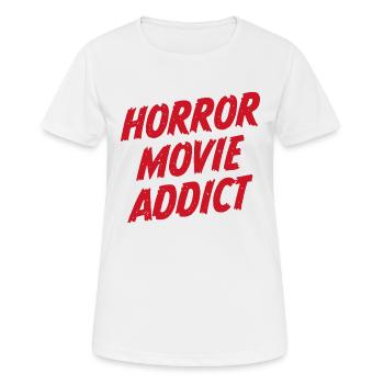 Horrorfilm-Süchtiger - Frauen T-Shirt atmungsaktiv - Weiß - Vorne - AI Model Female 172 dark (172cm)