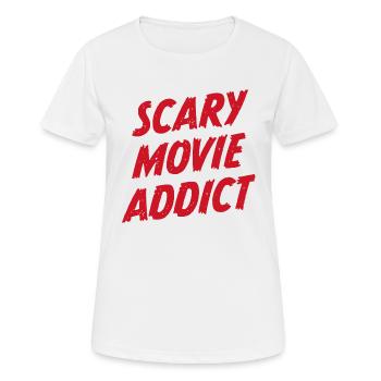 Gruseliger Filmsüchtiger - Frauen T-Shirt atmungsaktiv - Weiß - Vorne - AI Model Female 172 dark (172cm)