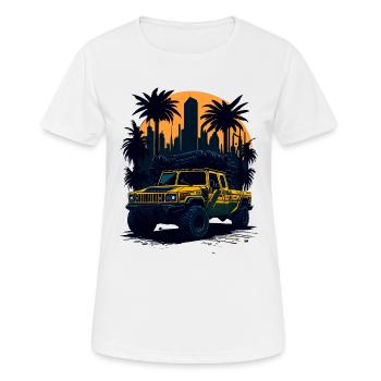 Aventure hors route | 4x4 - T-shirt respirant Femme - blanc - Devant - AI Model Female 172 dark (172cm)