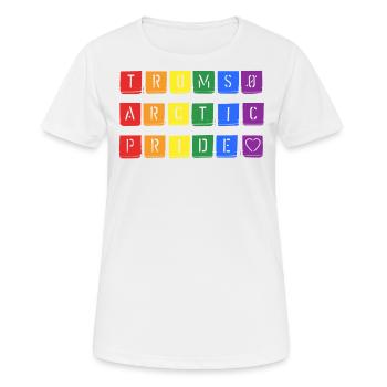 Tromsø Arctic Pride - Frauen T-Shirt atmungsaktiv - Weiß - Vorne - AI Model Female 172 dark (172cm)