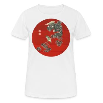 Japanische Kunst Vintage - Frauen T-Shirt atmungsaktiv - Weiß - Vorne - AI Model Female 172 dark (172cm)