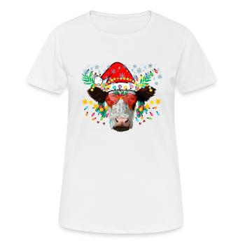 Christmas Cow, Western Christmas, Christmas Highla - Women's Breathable T-Shirt - white - Front - AI Model Female 172 dark (172cm)