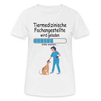 Tiermedizinische Fachangestellte TFA Ausbildung - Frauen T-Shirt atmungsaktiv - Weiß - Vorne - AI Model Female 172 dark (172cm)