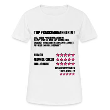 Praxismangerin Abschied um Danke Sagen - Frauen T-Shirt atmungsaktiv - Weiß - Vorne - AI Model Female 172 dark (172cm)