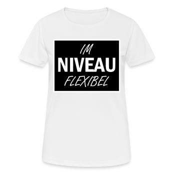 Drôle de phrase Niveau - T-shirt respirant Femme - blanc - Devant - AI Model Female 172 dark (172cm)