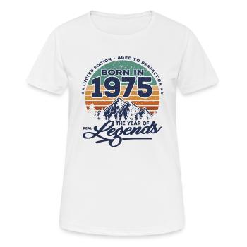 Legenden werden 1975 geboren - Frauen T-Shirt atmungsaktiv - Weiß - Vorne - AI Model Female 172 dark (172cm)