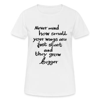 Starte deine Reise - Frauen T-Shirt atmungsaktiv - Weiß - Vorne - AI Model Female 172 dark (172cm)