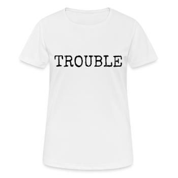 Problème de lettrage de colère de stress Mon nom est un problème - T-shirt respirant Femme - blanc - Devant - AI Model Female 172 dark (172cm)