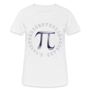 Pi 3,14 Pi-Day 14 Mars Pi jour mathématicien professeur - T-shirt respirant Femme - blanc - Devant - AI Model Female 172 dark (172cm)