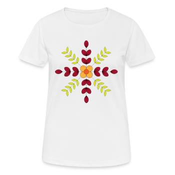 Flower - Women's Breathable T-Shirt - white - Front - AI Model Female 172 dark (172cm)