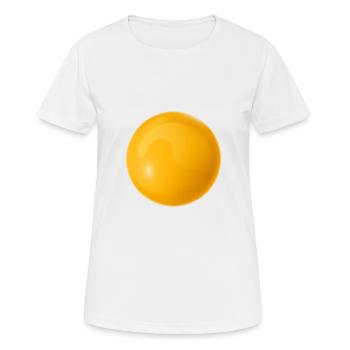 Platé costume oeuf Jaune pour petit déjeuner Brunch Amour - T-shirt respirant Femme - blanc - Devant - AI Model Female 172 dark (172cm)