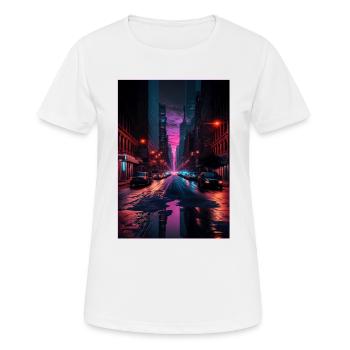 New York Vaporwave Aesthetic Retro Style I Love NY - Frauen T-Shirt atmungsaktiv - Weiß - Vorne - AI Model Female 172 dark (172cm)
