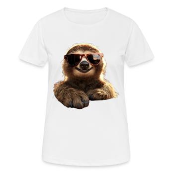 Faultier Morgenmuffel Faulenzer Süße Faultiere - Frauen T-Shirt atmungsaktiv - Weiß - Vorne - AI Model Female 172 dark (172cm)