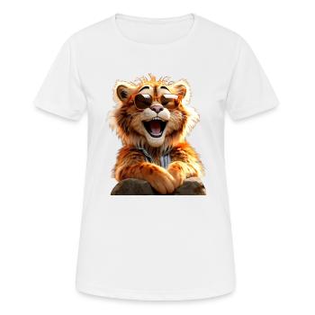 Tiger Big Cat Wild Cats Lover Cute Tiger - Women's Breathable T-Shirt - white - Front - AI Model Female 172 dark (172cm)