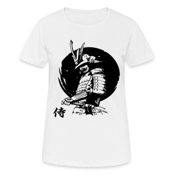 THE REAL SAMURAI - Women's Breathable T-Shirt - white - Front - AI Model Female 172 dark (172cm)