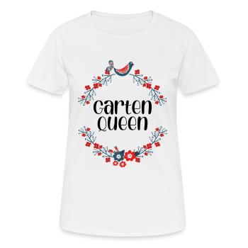 Garten Queen Garten Königin - Frauen T-Shirt atmungsaktiv - Weiß - Vorne - AI Model Female 172 dark (172cm)