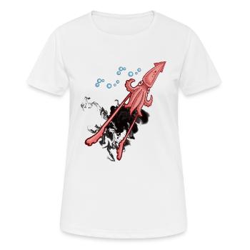 SQUID - Women's Breathable T-Shirt - white - Front - AI Model Female 172 dark (172cm)