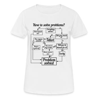 DIY problem solver - Women's Breathable T-Shirt - white - Front - AI Model Female 172 dark (172cm)